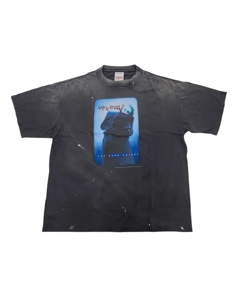 SAINT MXXXXXX Joker T-Shirt mit grafischem Print - Schwarz Schwarz
