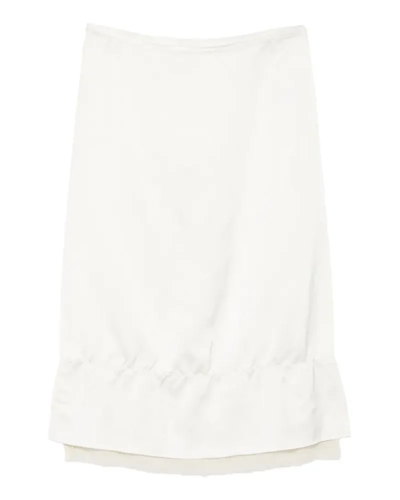 Totême layered satin midi skirt - Nude Nude