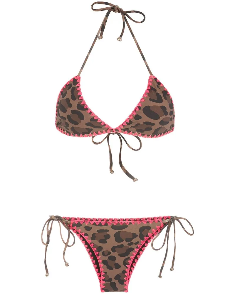 BRIGITTE Bikini mit Animal-Print - Braun Braun