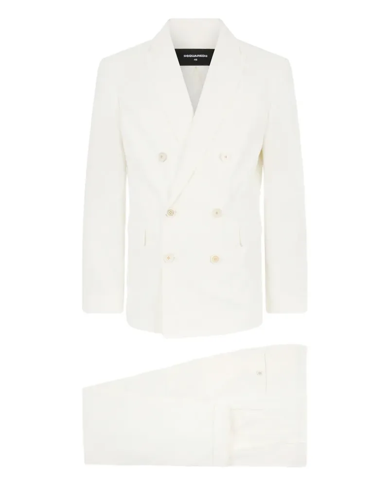 Dsquared2 Doppelreihiger Casablanca Anzug - Weiß Weiß