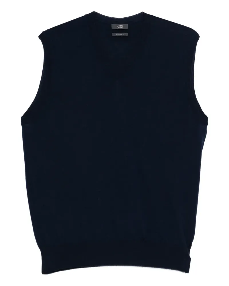 HOSIO Weste mit V-Ausschnitt - Blau Blau