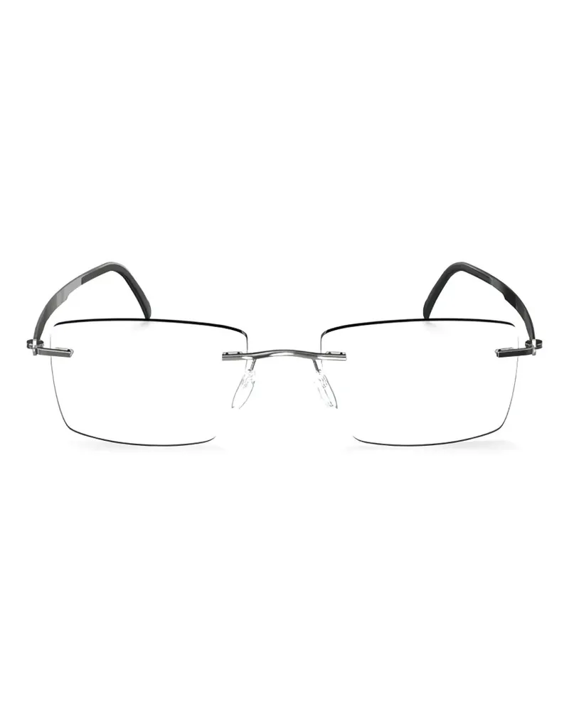 Silhouette rectangle-frame glasses - Grau Grau