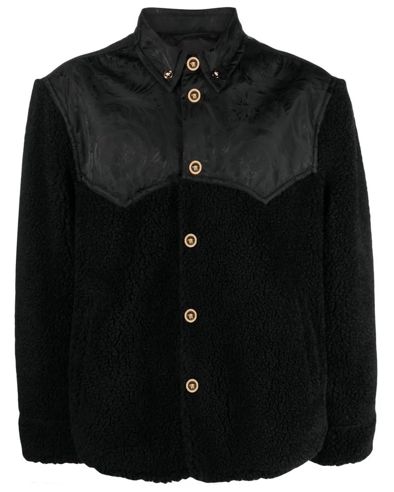 Versace Barocco Silhouette Jacke - Schwarz Schwarz