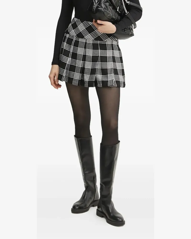 Guess Karierter Faltenrock - Schwarz Schwarz