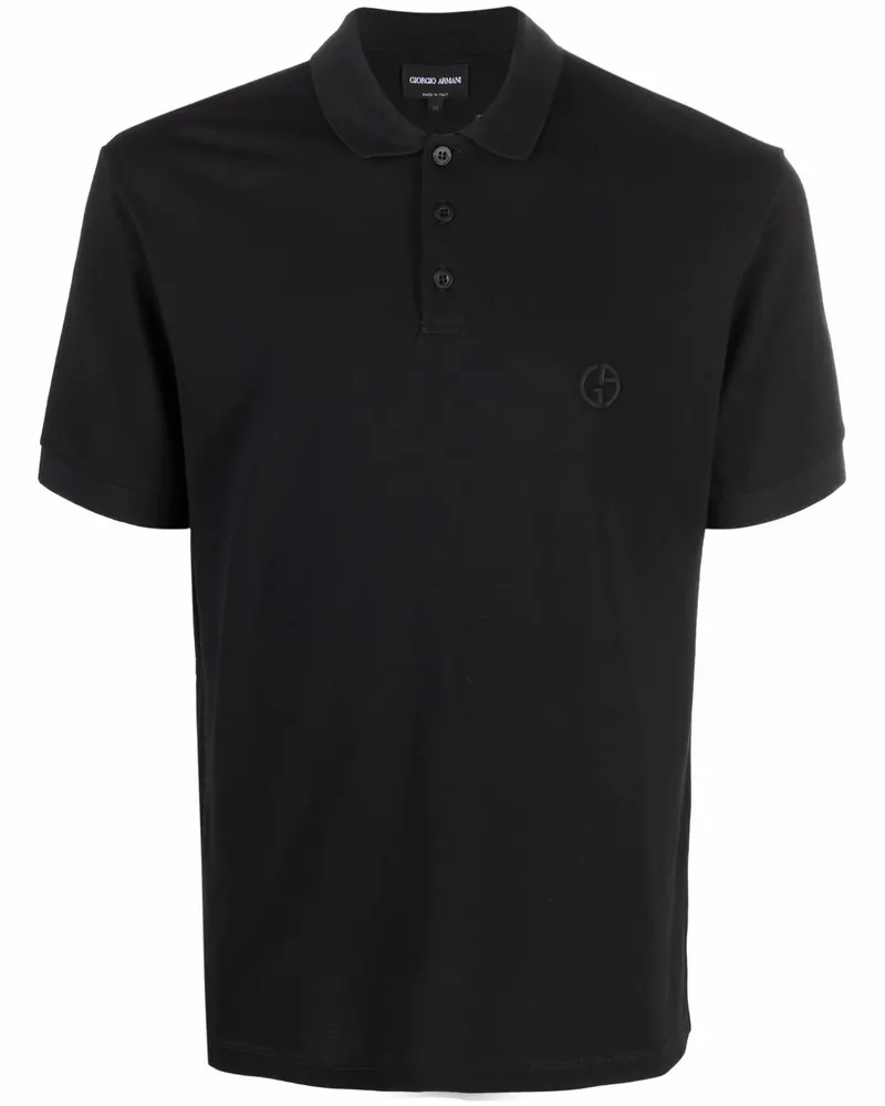 Giorgio Armani Klassisches Poloshirt - Schwarz Schwarz