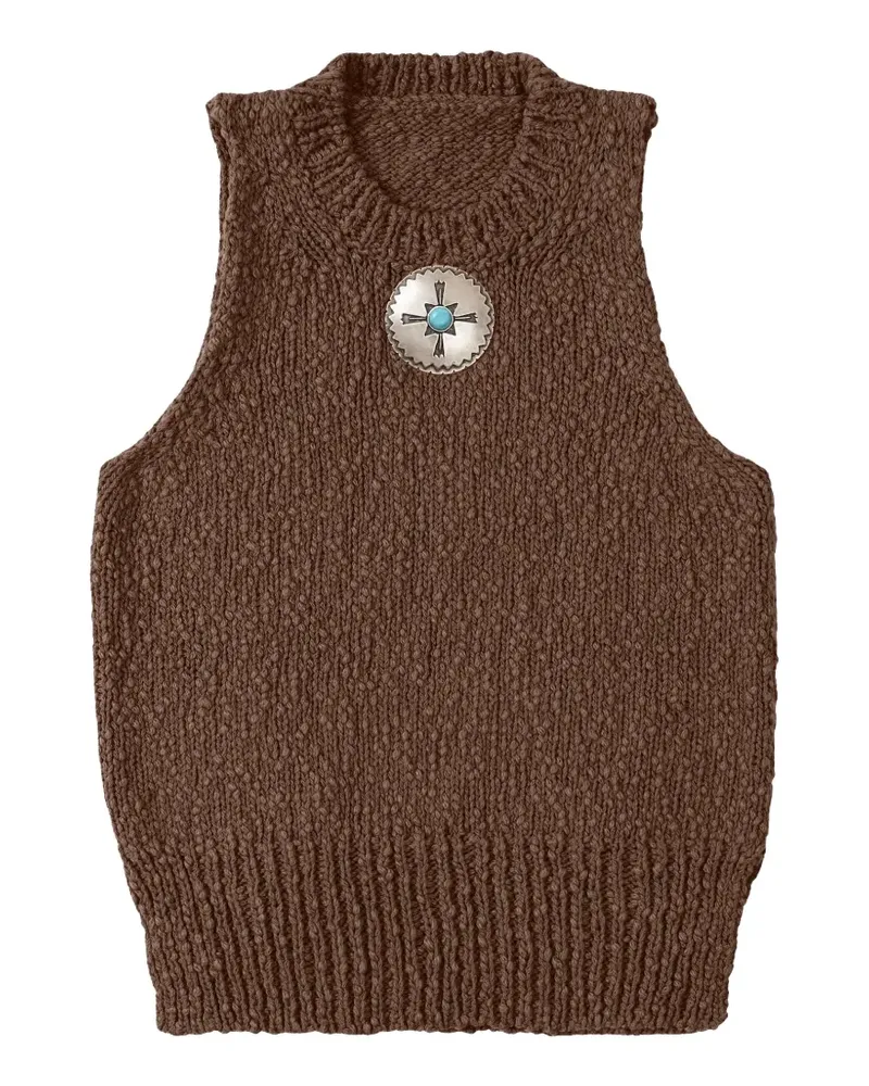 Fortela Luisa knitted top - Braun Braun