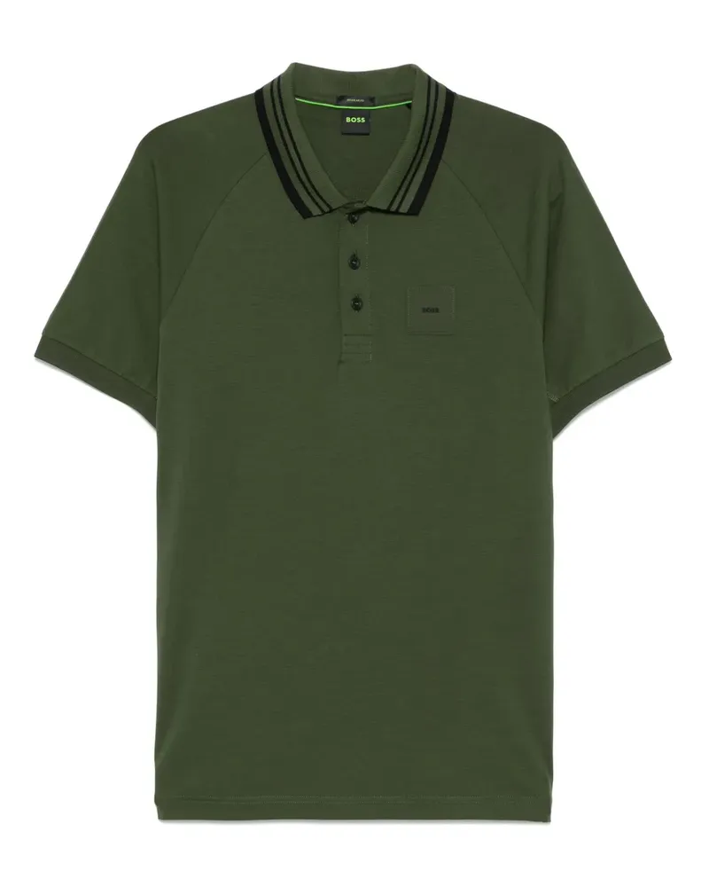 HUGO BOSS Poloshirt mit Streifendetail - Grün Grün