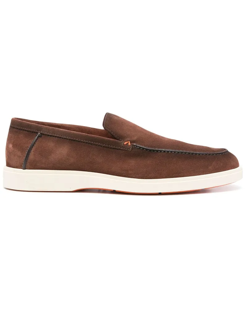 Santoni Loafer aus Wildleder - Braun Braun