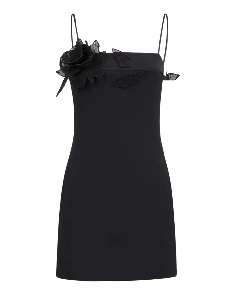 David Koma Lace Rose mini dress - Schwarz Schwarz