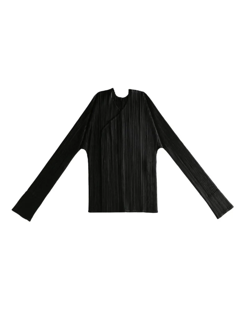 Issey Miyake plissé blouse - Schwarz Schwarz