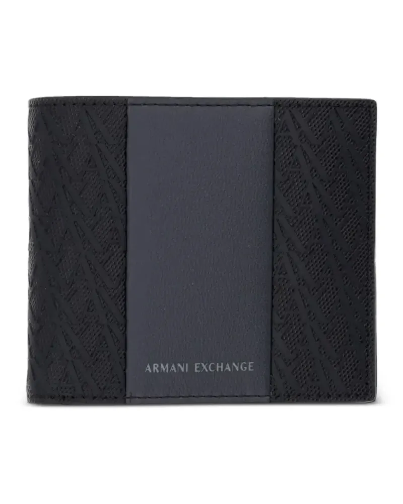 Armani Exchange Portemonnaie mit Logo-Prägung - Schwarz Schwarz