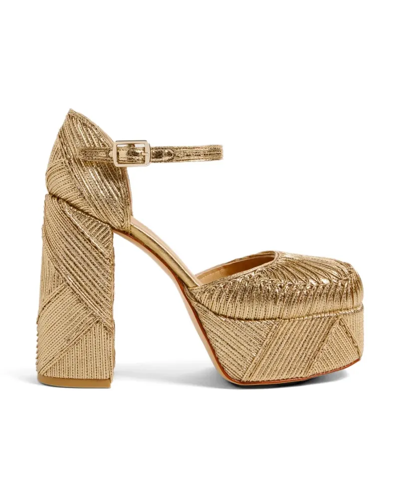 Castañer Fania metallic-effect sandals - Gold Gold