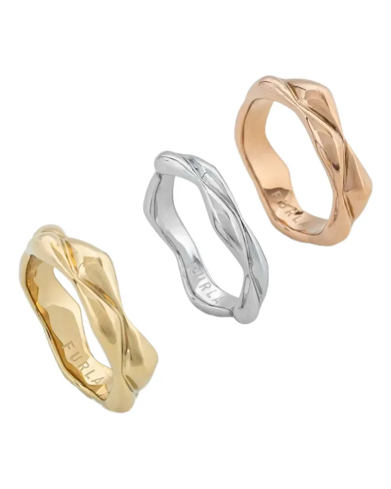 Furla Twisted Set aus drei Ringen - Gold Gold