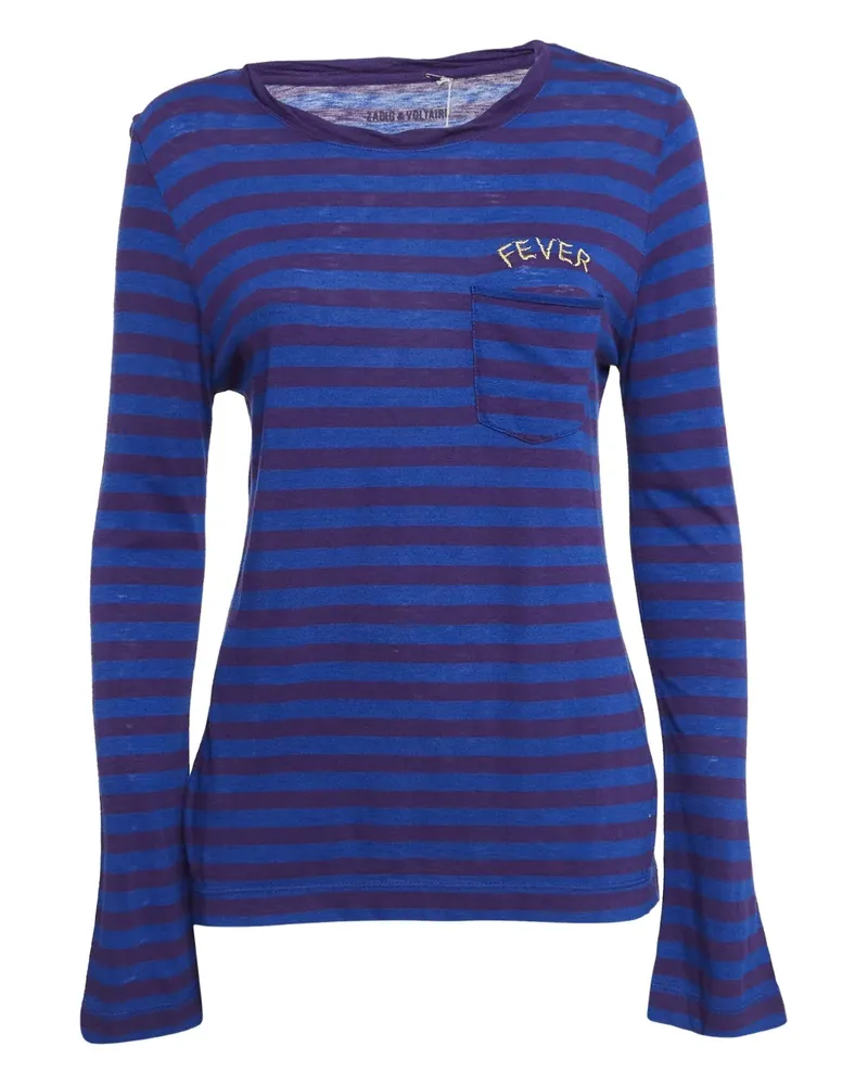 Zadig & Voltaire Gestreiftes Langarmshirt - Blau Blau
