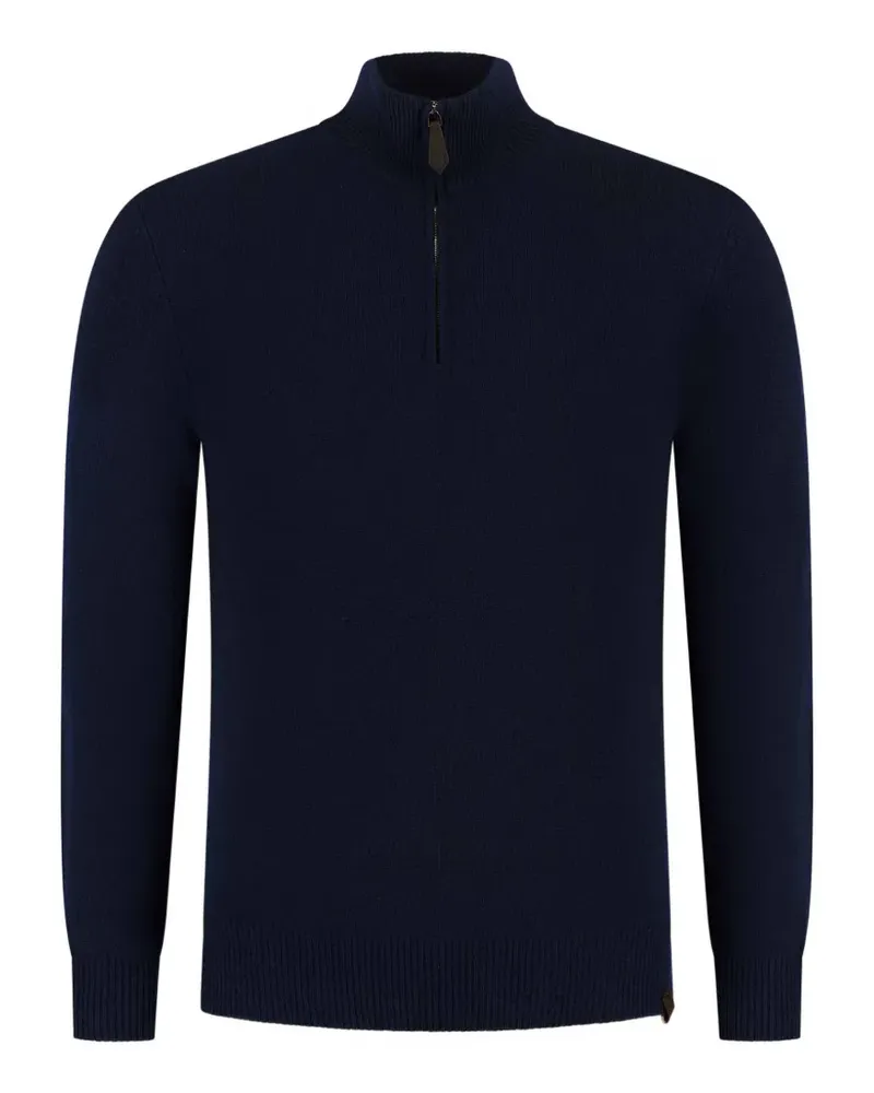 Jacob Cohën Pullover mit kurzem Reißverschluss - Blau Blau