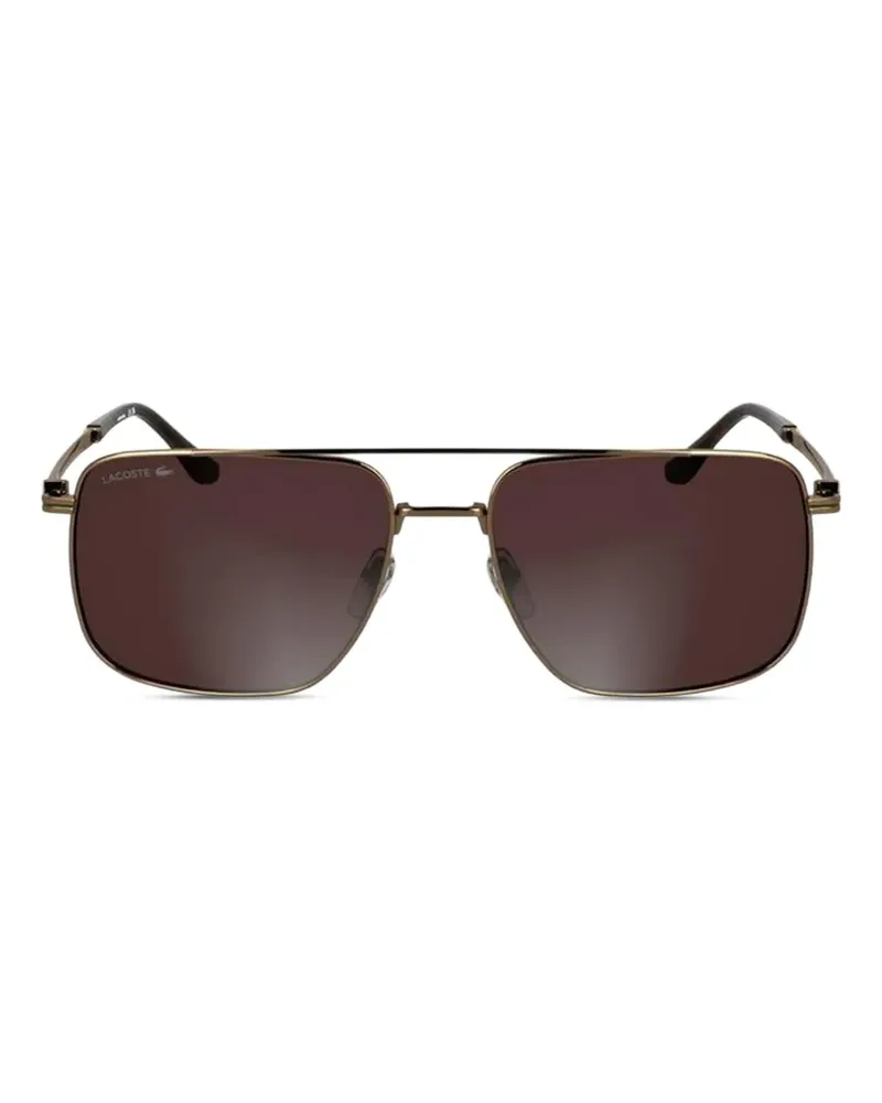 Lacoste Sonnenbrille mit eckigem Gestell - Braun Braun