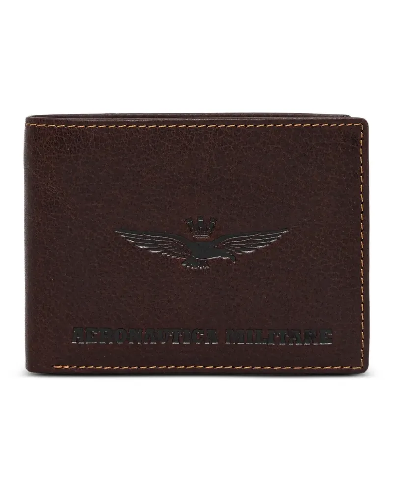 Aeronautica Militare logo-embossed bifold wallet - Braun Braun