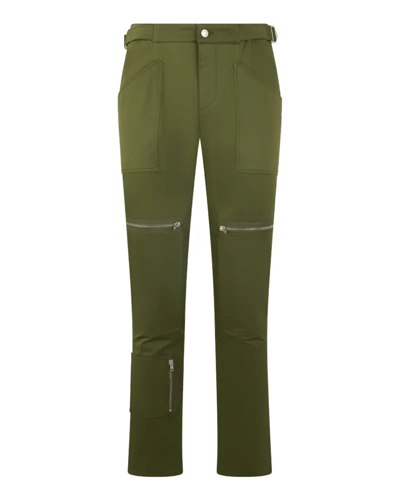Moschino Gerade Hose mit Reißverschlussdetail - Grün Grün