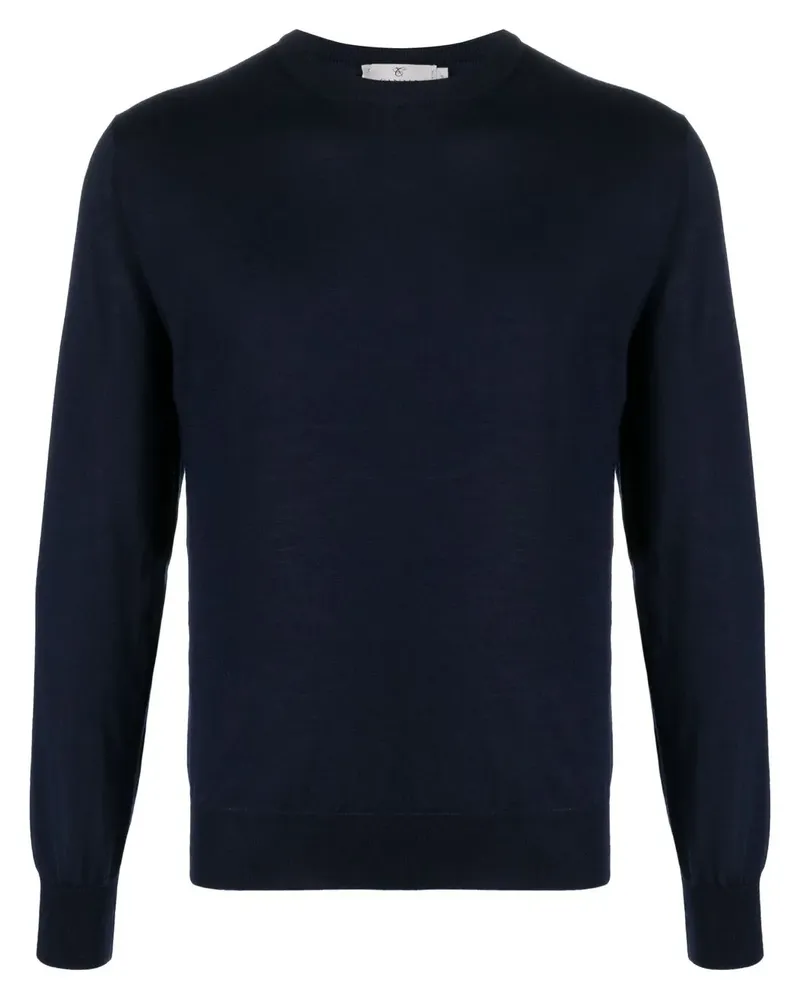Canali Geripptes Sweatshirt - Blau Blau