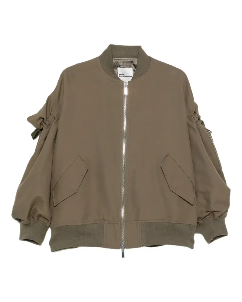 Noir Kei Ninomiya x Comme des Garçons Bomberjacke mit Schleifendetail - Grün Grün