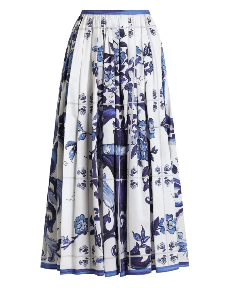 Dolce & Gabbana Maxirock mit Majolica-Print - Blau Blau