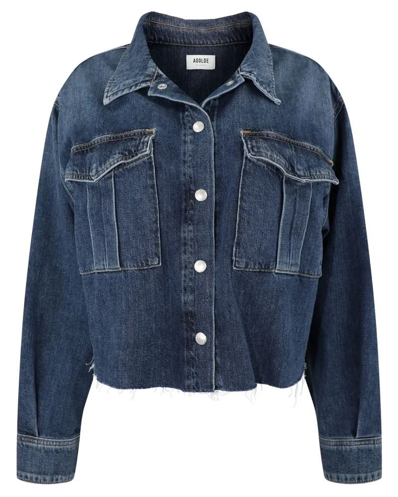 AGOLDE Nyx Jeansjacke im Hemdstil - Blau Blau