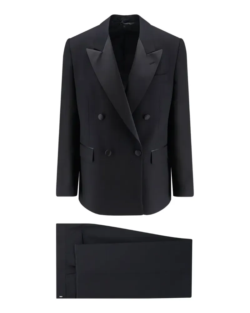 LARDINI Soiree double-breasted tuxedo - Schwarz Schwarz