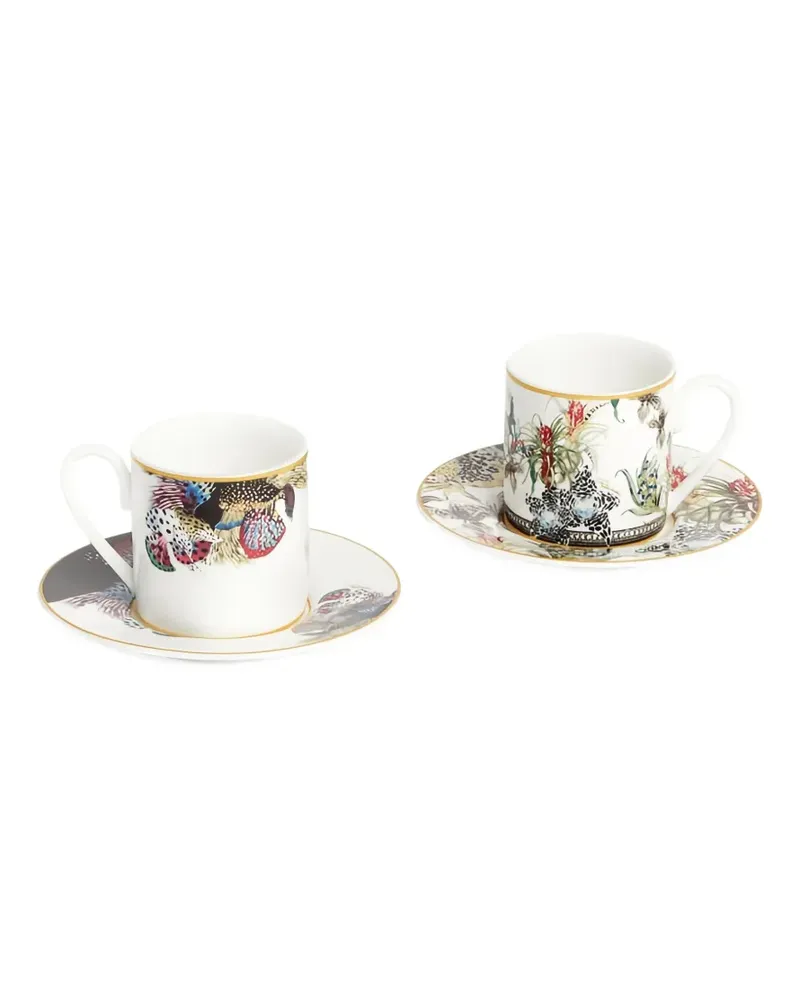 Roberto Cavalli Home Flowers Kaffeeservice - Weiß Weiß