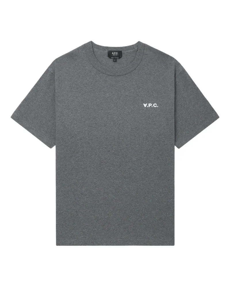 A.P.C. T-Shirt mit Rundhalsausschnitt - Grau Grau