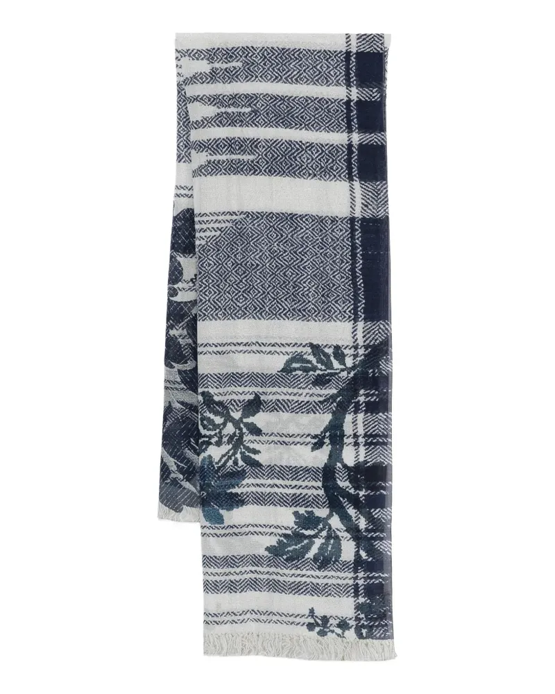 Pierre-Louis Mascia Hawnbci floral-print scarf - Blau Blau
