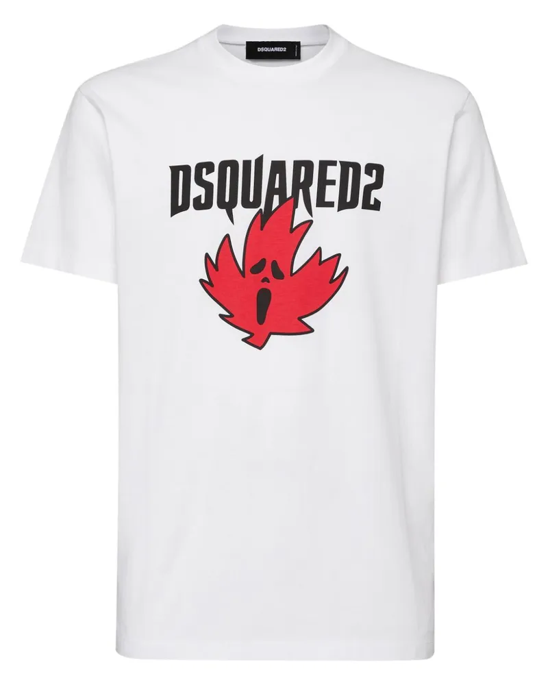 Dsquared2 T-Shirt mit Logo-Print - Weiß Weiß