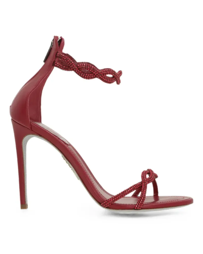 René Caovilla Sandalen mit geflochtenen Kanten - Rot Rot