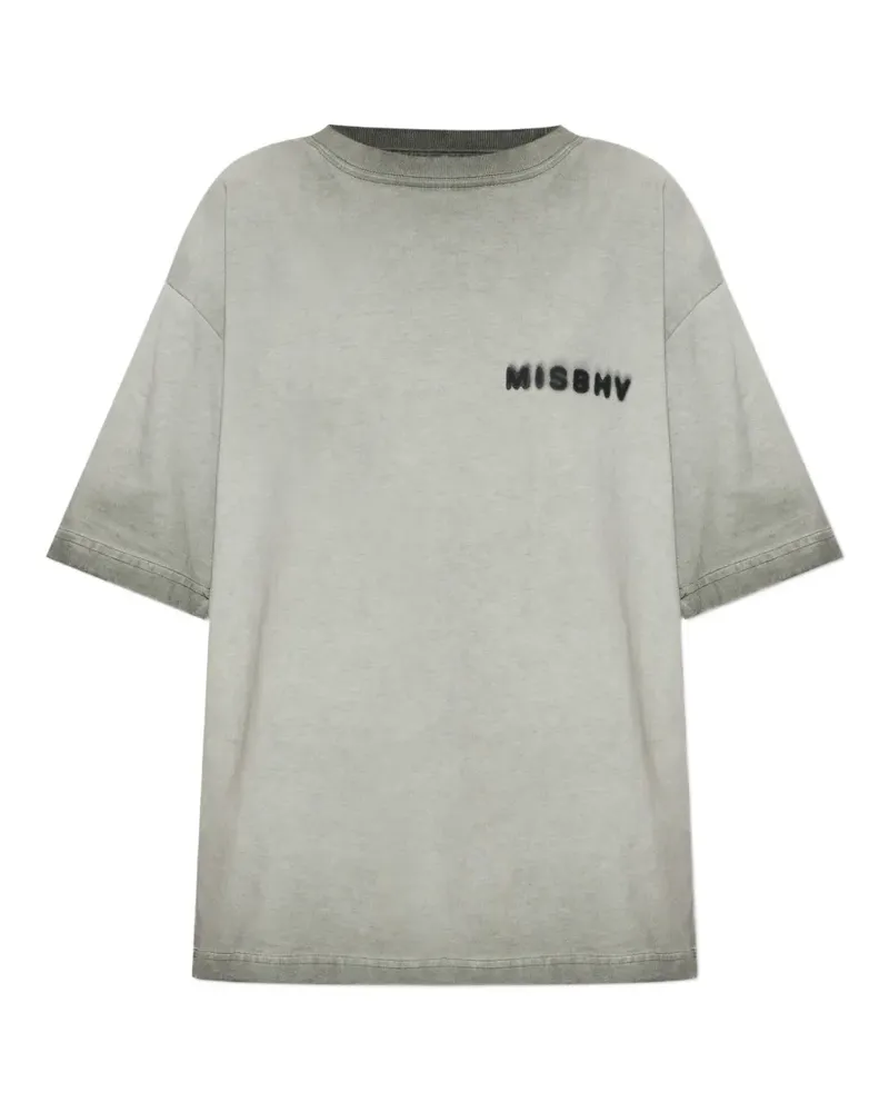 MISBHV Community T-Shirt mit Logo-Print - Grau Grau