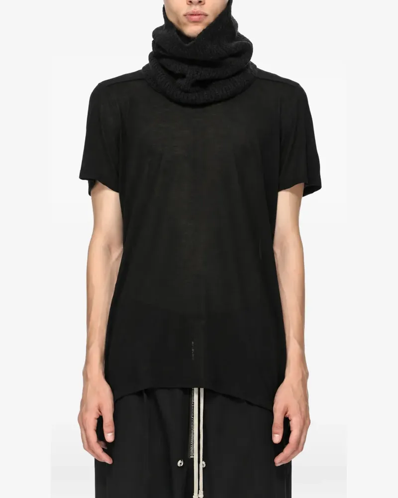 Rick Owens Gerippter Tower Tube Schal - Schwarz Schwarz