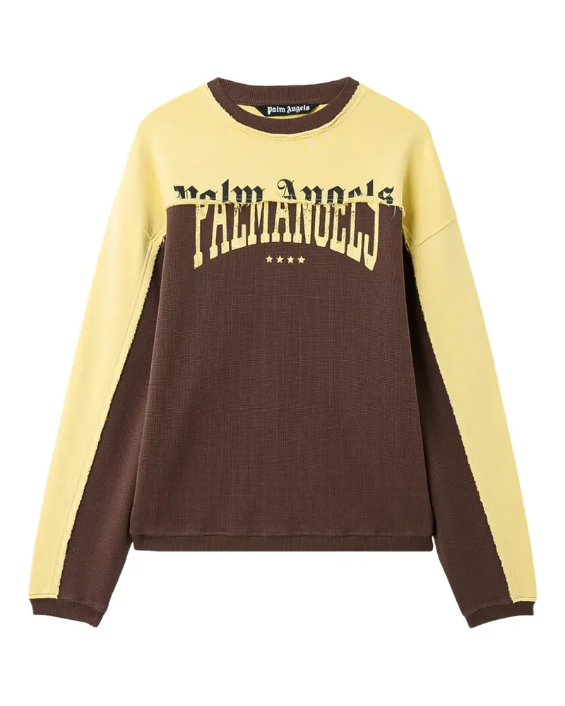 Palm Angels Sweatshirt mit Logo-Print - Braun Braun