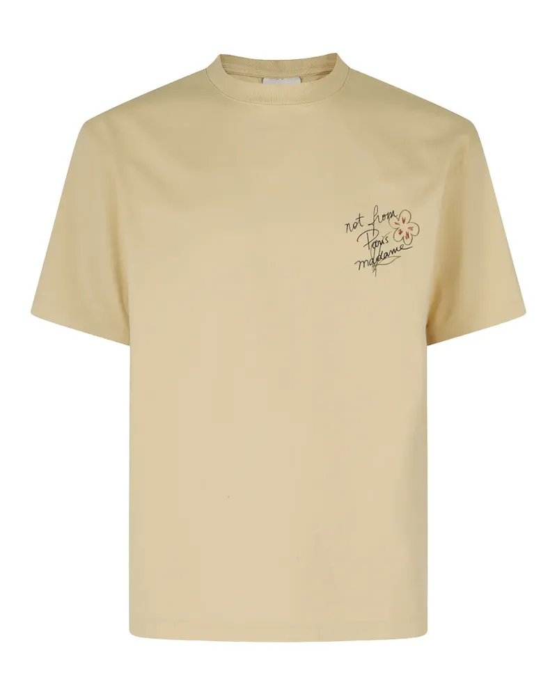 Drôle de Monsieur Slogan Esquisse T-shirt - Nude Nude