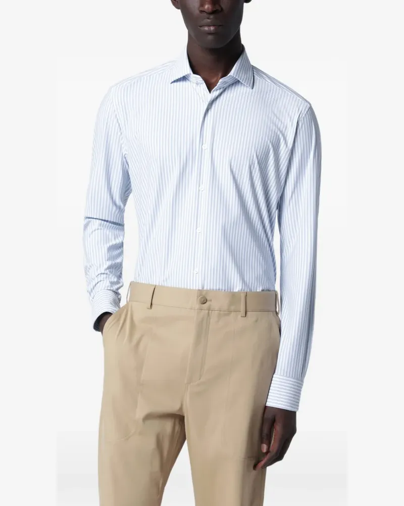 XACUS Gestreiftes Hemd - Blau Blau