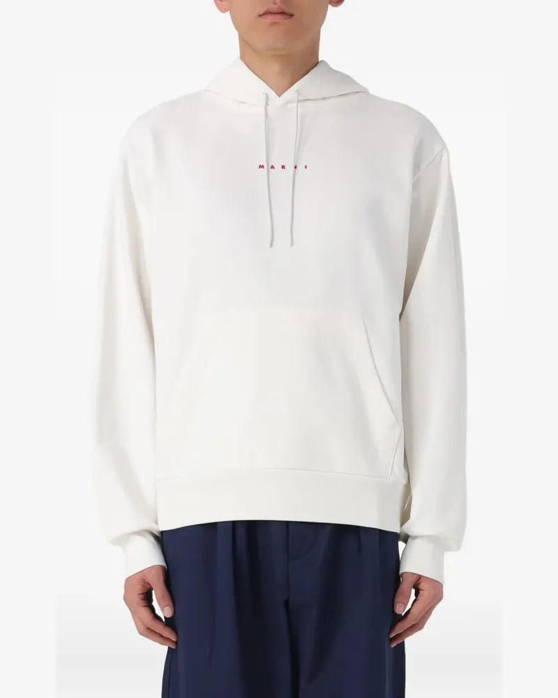 Marni logo-detail hoodie - Weiß Weiß