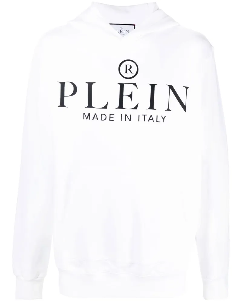 Philipp Plein Hoodie mit Logo-Print - Weiß Weiß