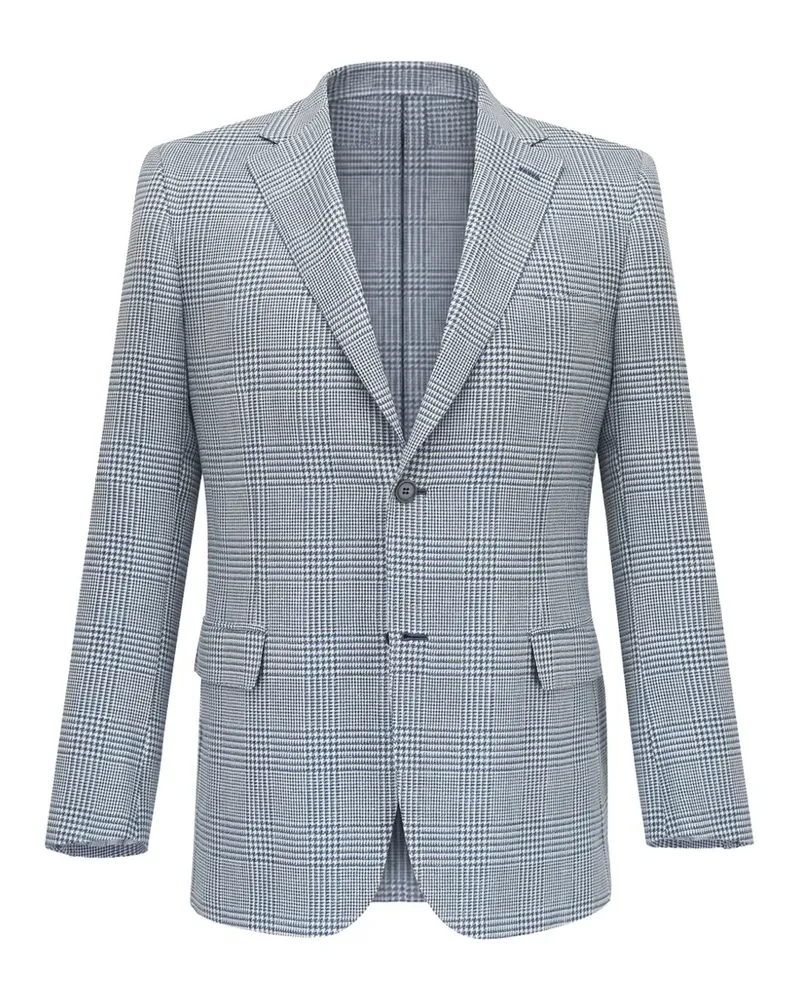 Brioni check-pattern blazer - Blau Blau
