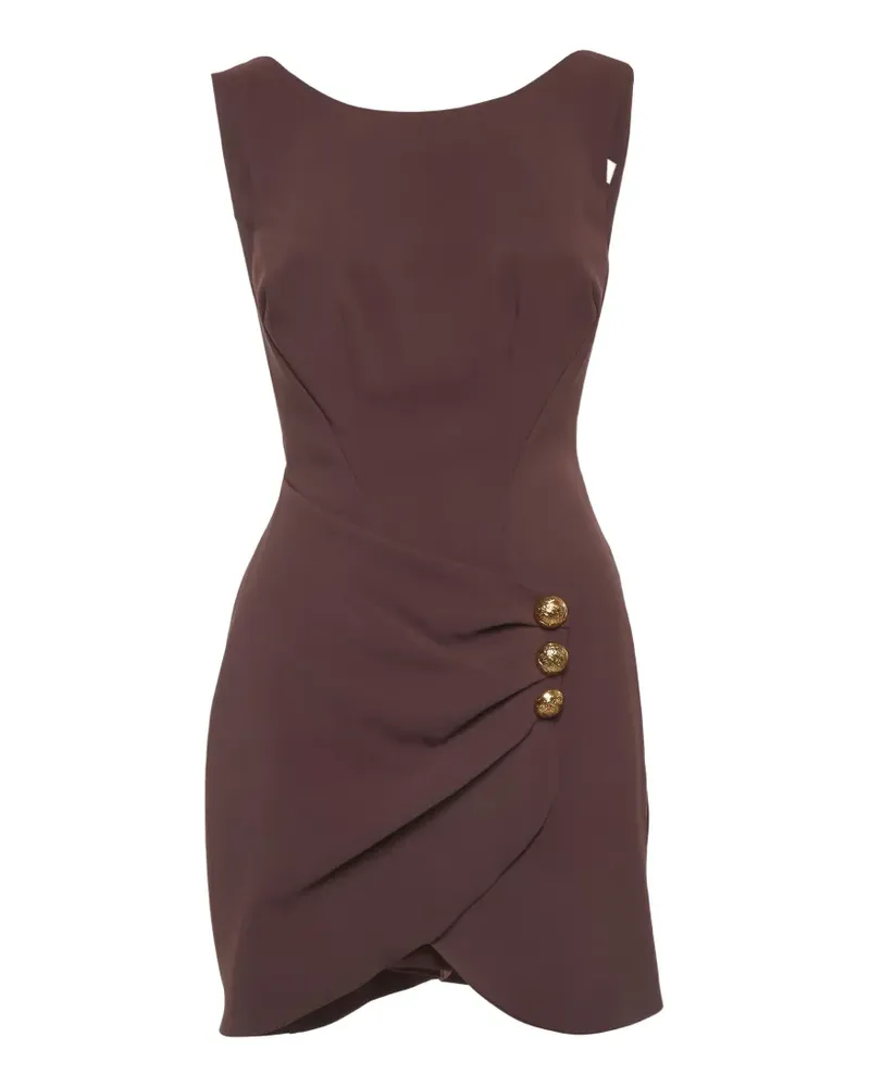 Elisabetta Franchi draped mini dress - Braun Braun