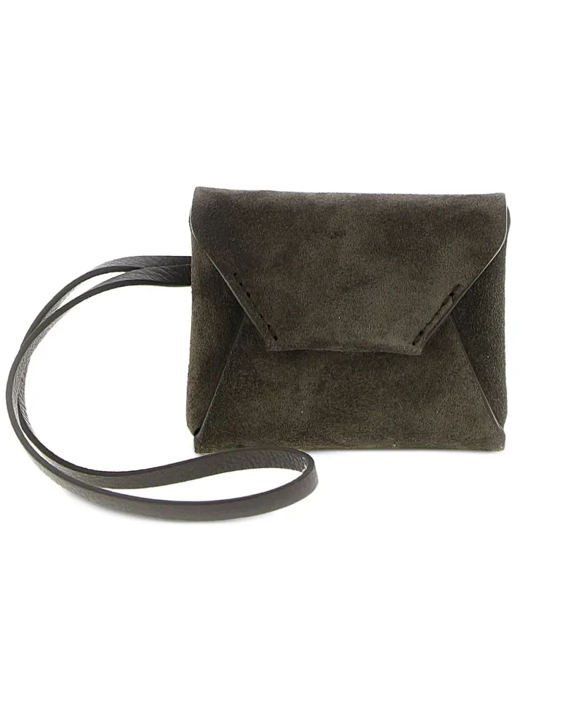 Brunello Cucinelli Taschenanhänger aus Wildleder mit Briefumschlag - Grau Grau