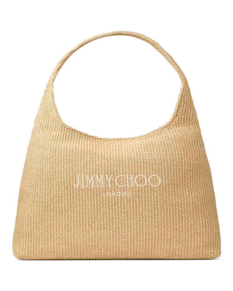 Jimmy Choo Große Beach Diamond Hobo Schultertasche - Nude Nude