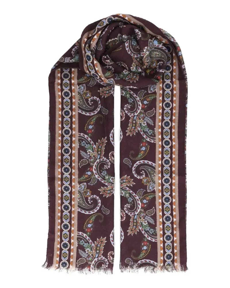 Al Duca D’Aosta 1902 paisley-print wool scarf - Rot Rot