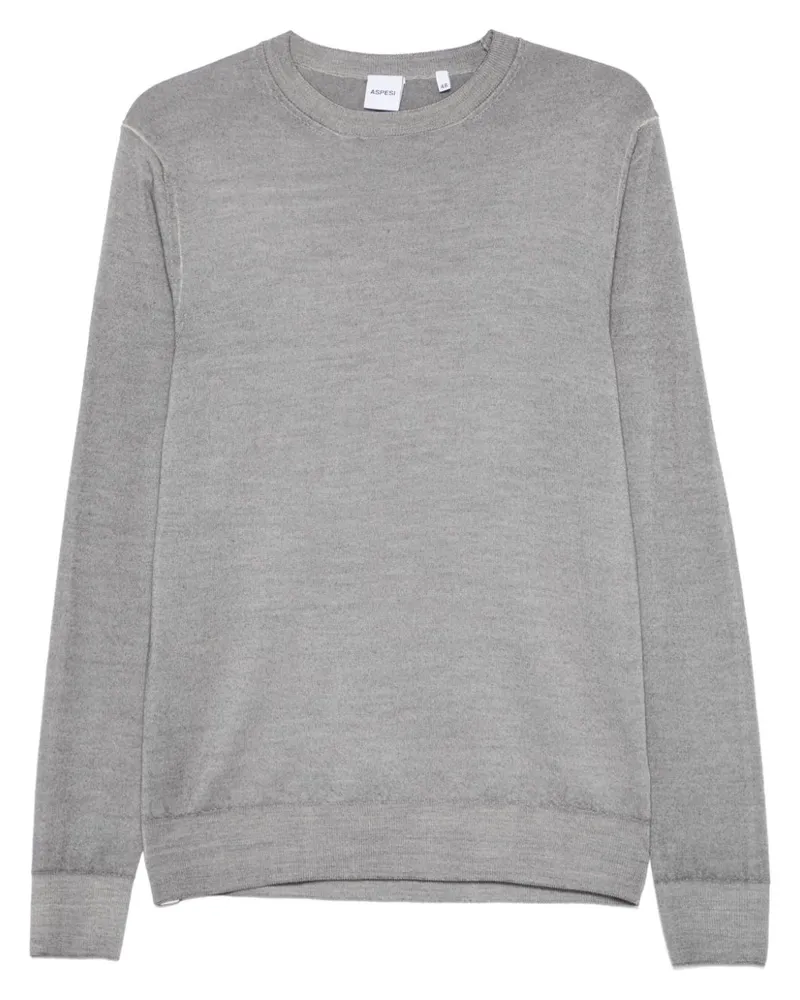 ASPESI Klassischer Pullover - Grau Grau