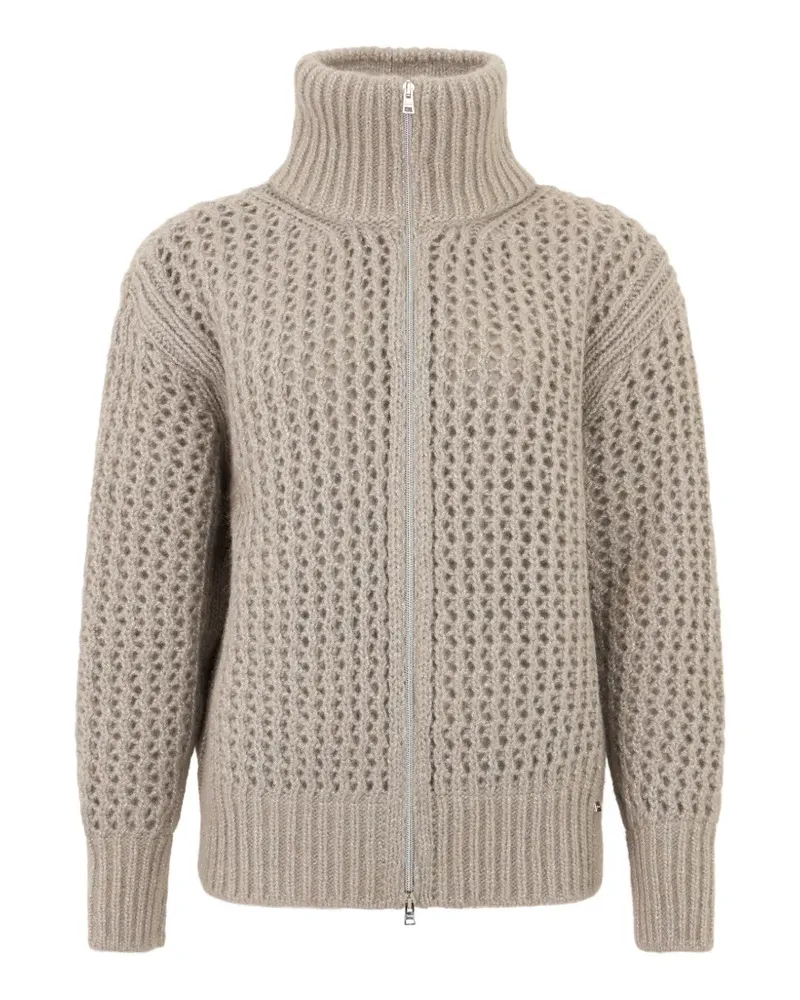 Herno Gerippter Pullover mit Reißverschluss - Nude Nude