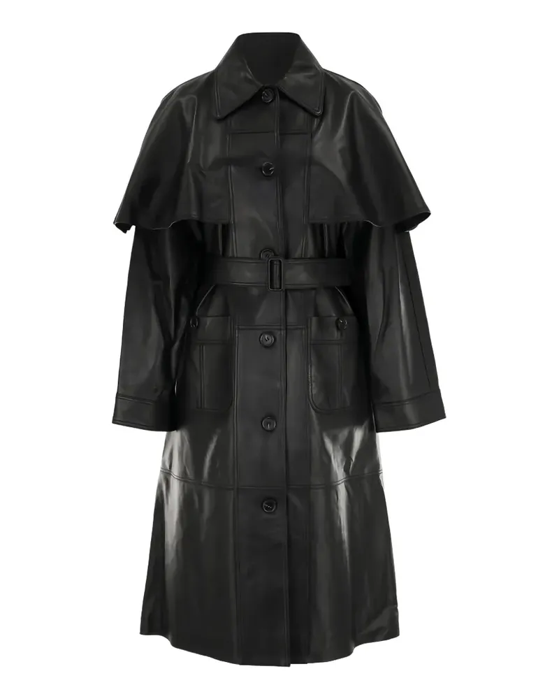 Sea Caitlin Trenchcoat mit Cape-Detail - Schwarz Schwarz