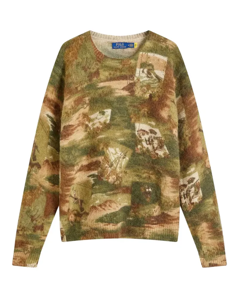 Ralph Lauren Gemusterter Pullover - Grün Grün