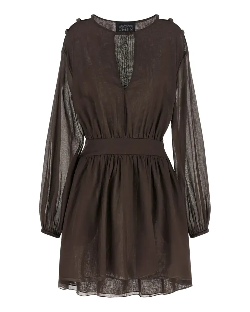 Giovanni Bedin cut-out asymmetric-hem mini dress - Braun Braun