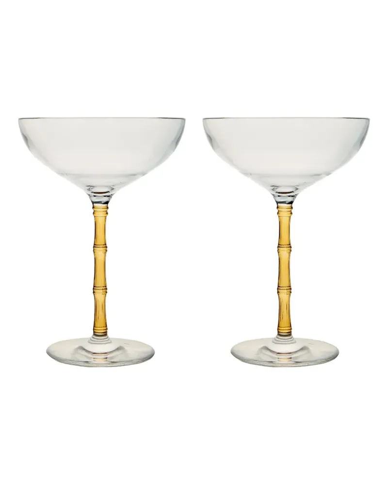 La DoubleJ Bamboo Coupe Gläser (2er-Set) - Gelb Gelb
